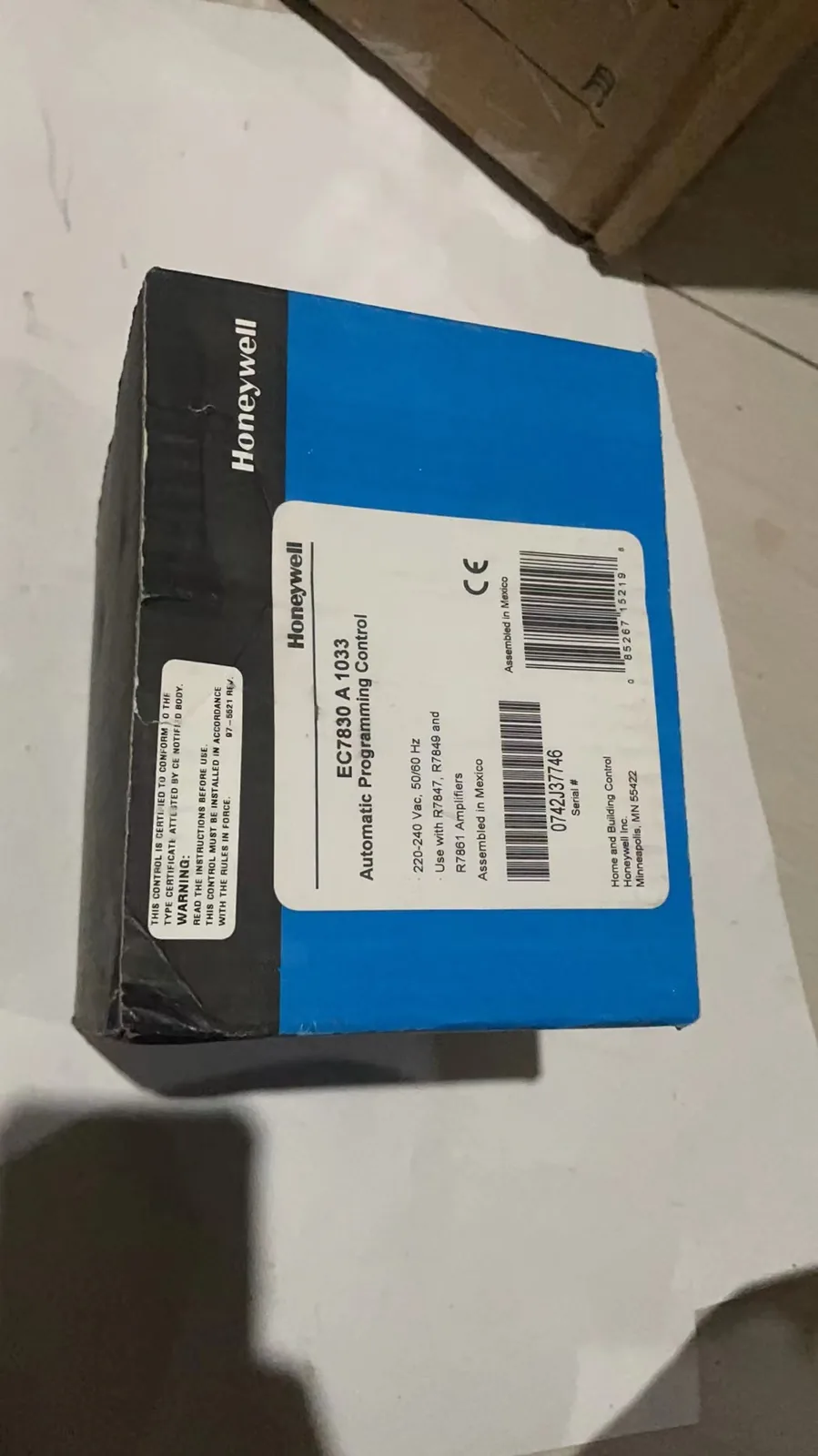 EC7830A1033 7800 Series Burner Relay Control for Industrial Combustion