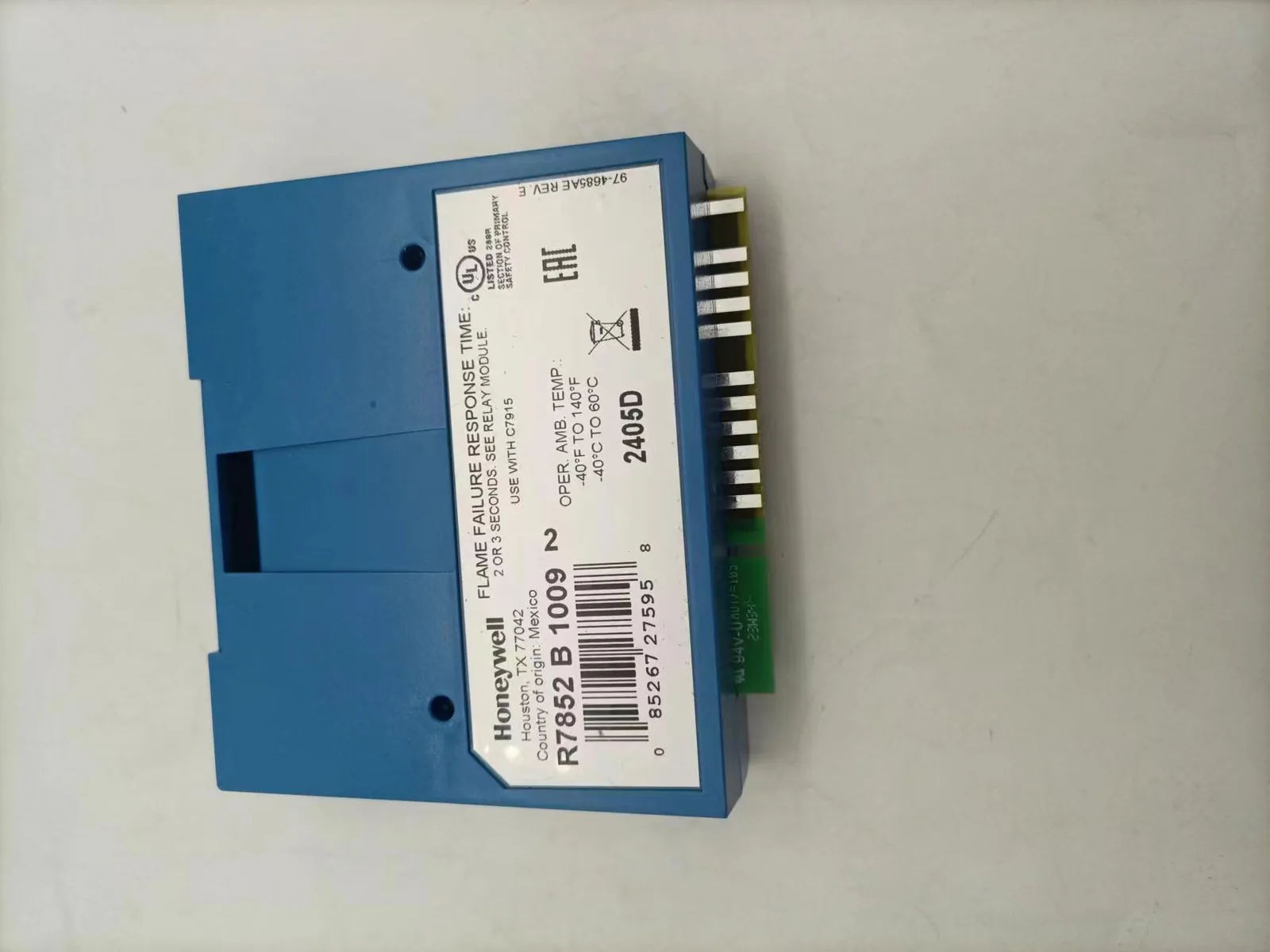 R7852B1009/U Infrared Flame Amplifier Module for Combustion Controls - View 1