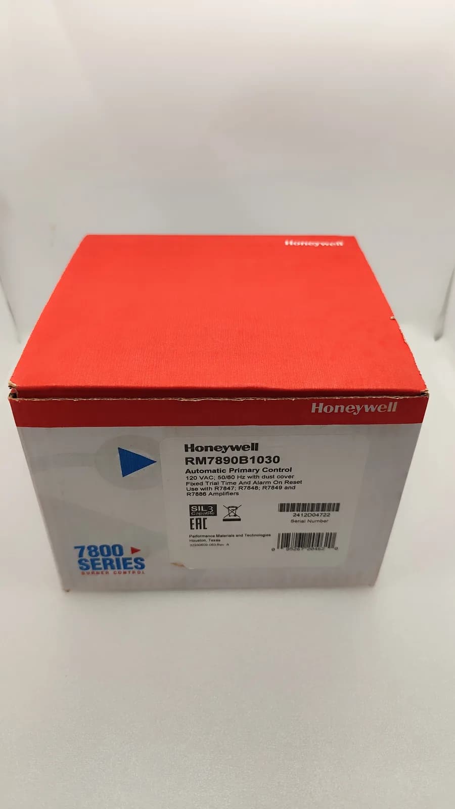 RM7890B1030/U 7800 Series Primary Burner Control for HVAC & Industrial - View 1