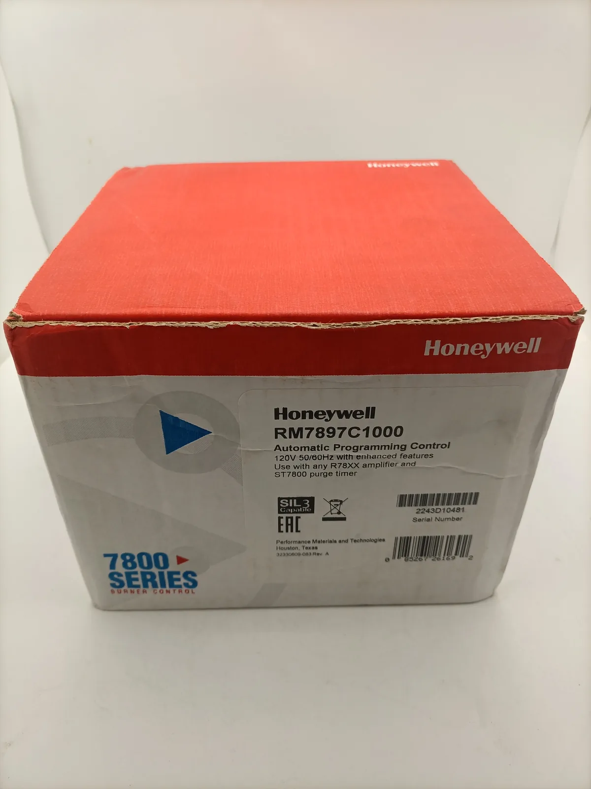 RM7897C1000/U 7800 Series Advanced Primary Burner Control - View 1