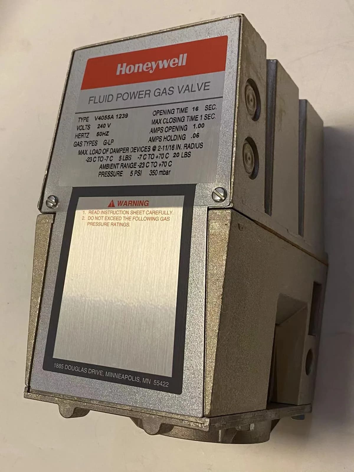 V4055A1239/U Industrial Gas Valve Actuator for On‑Off Service - View 1